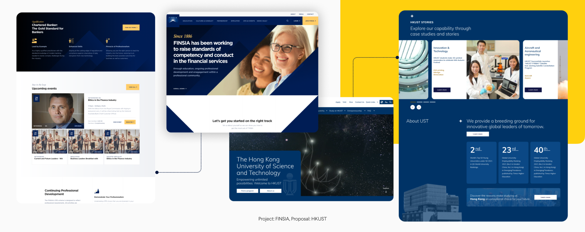 Hero - Education website designs by Rush Hour Digital.